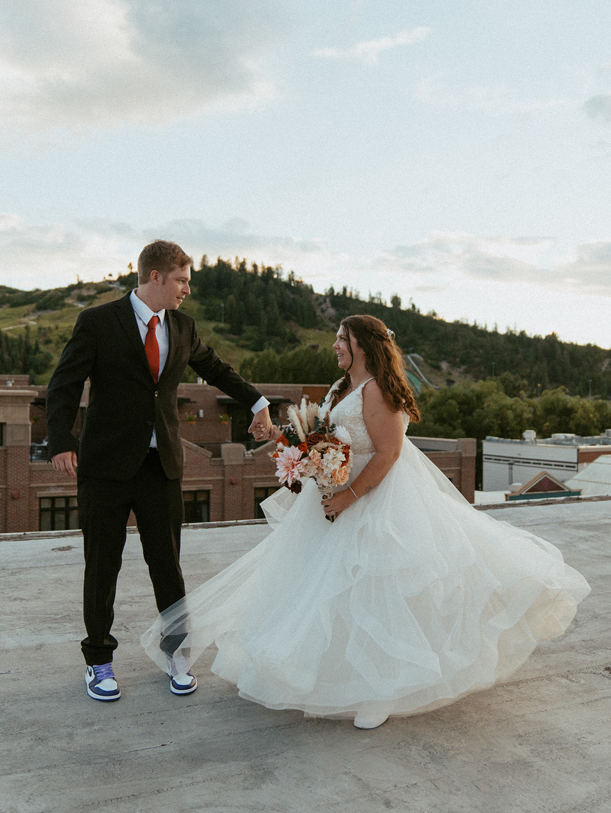 steamboat wedding portraits at old town bar