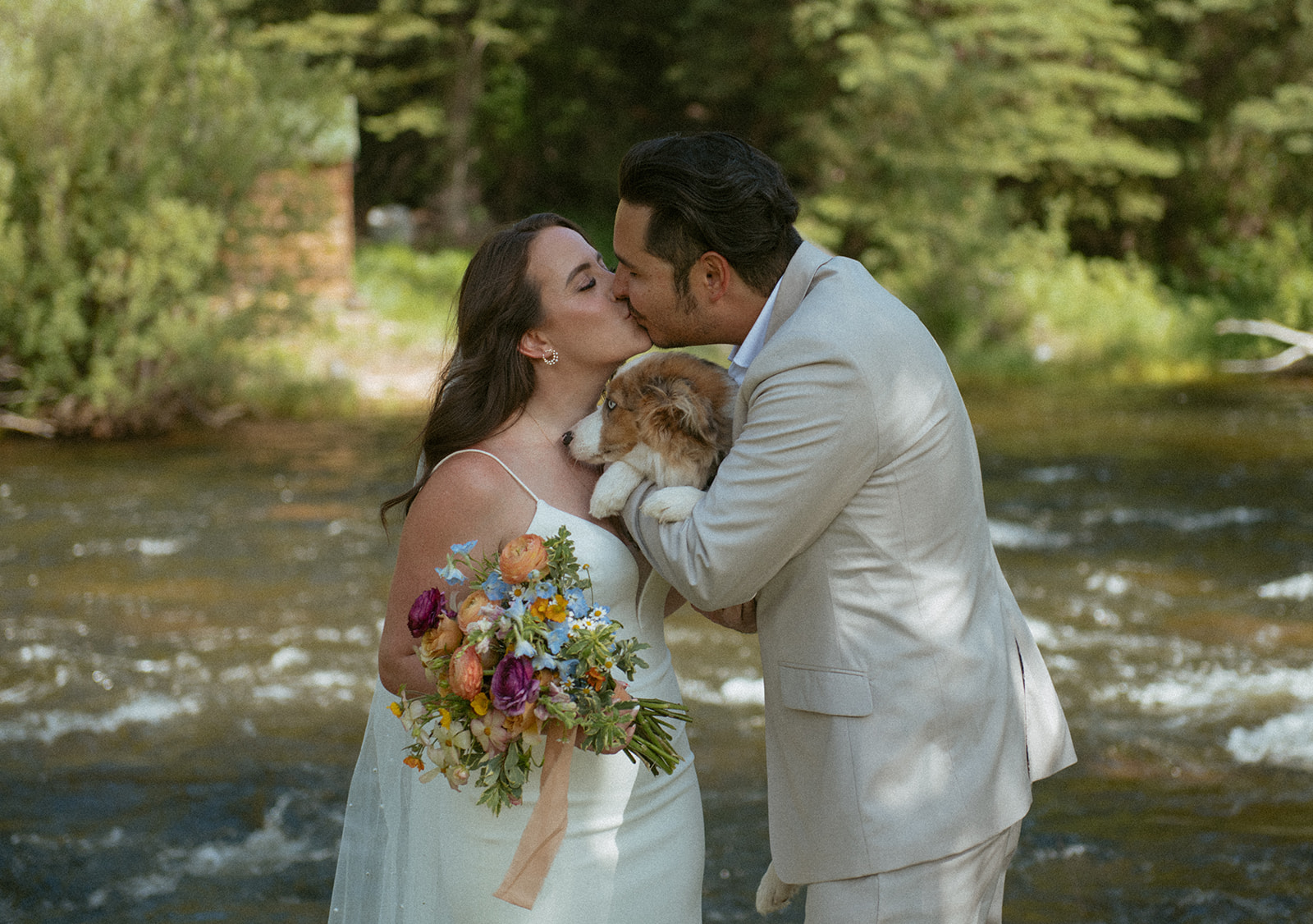 crested butte elopement with dog as witness