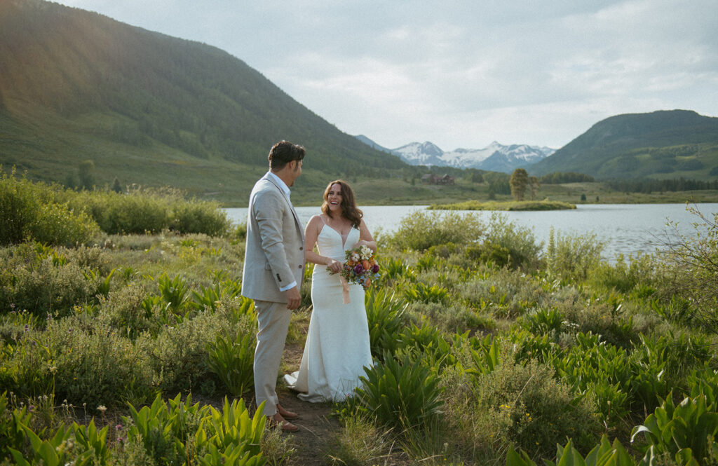 A couple eloping in Colorado