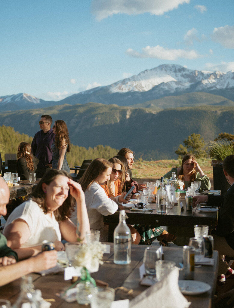 micro wedding venue with a mountain view in colorado