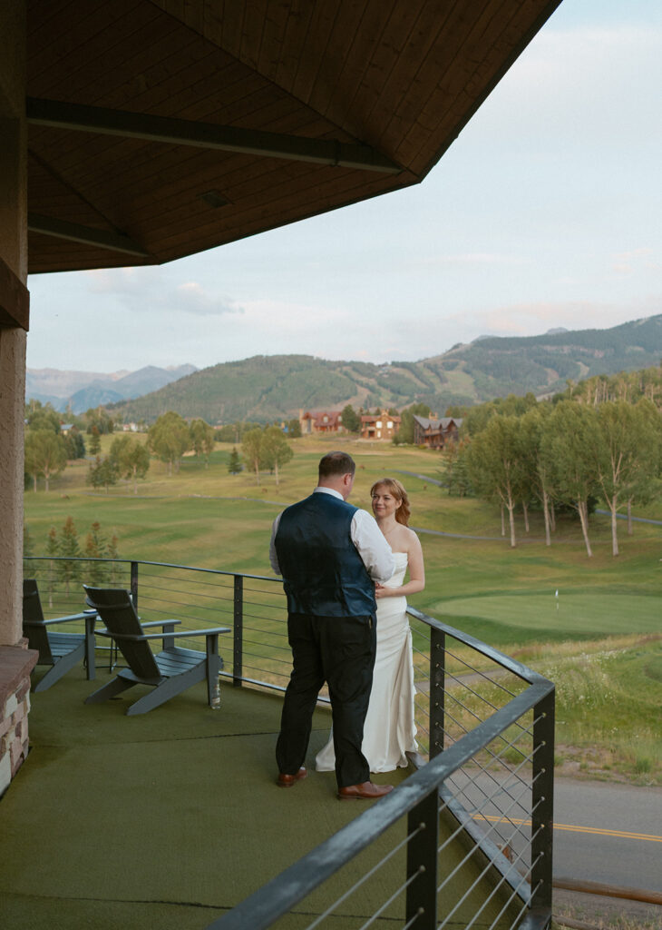 Airbnb micro wedding venue in Colorado with mountain views