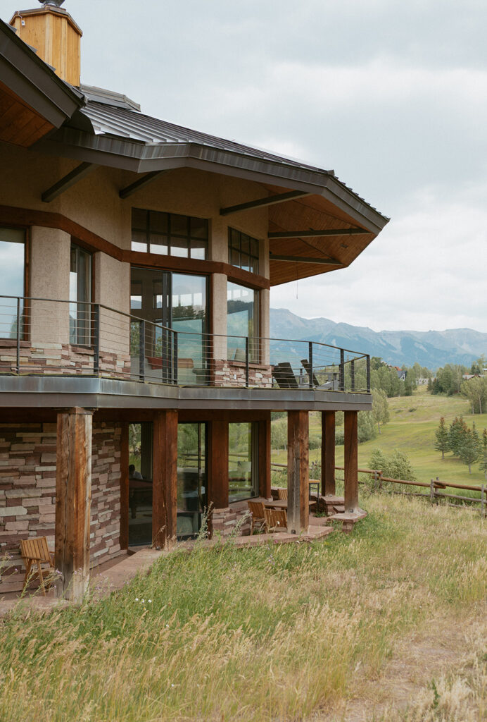 a vacation home used for a micro wedding in colorado